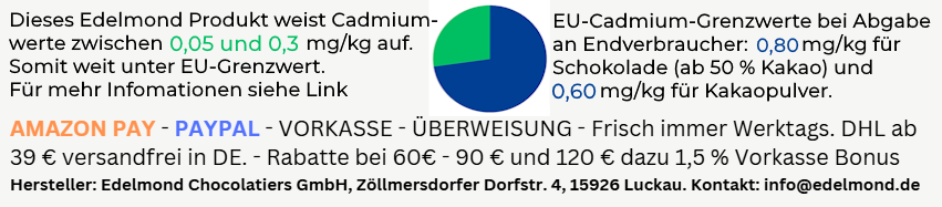 Analyse Kakao -Grundlage dieses Edelmond Produktes