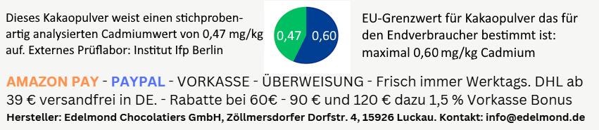 Stichproben Analyse dieses Kakaopulvers