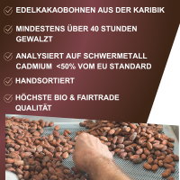 Roh Bitter-Schokolade 82% Kakao Bio & Fair