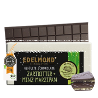 Gefüllte Tafel: Minz-Marzipan Bio & Fair
