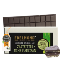 Gefüllte Tafel: Minz-Marzipan Bio & Fair