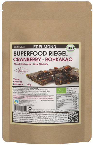 Superfood Cranberry-Rohkakao + Shea, Bio