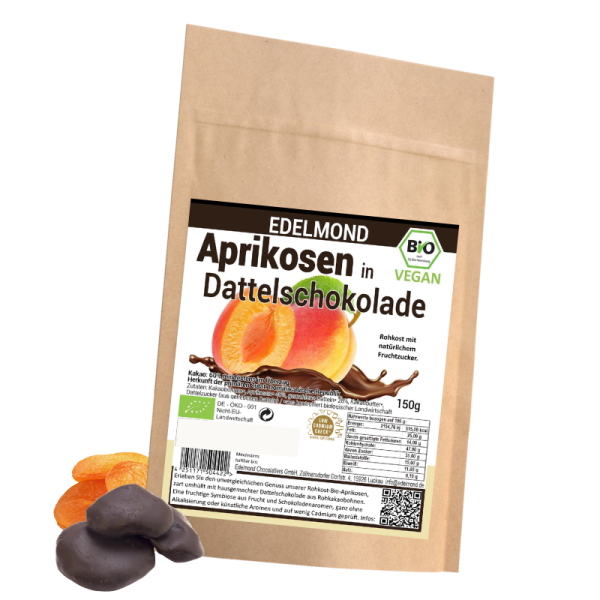 Aprikosen in Dattelkakao Roh Bio 150g