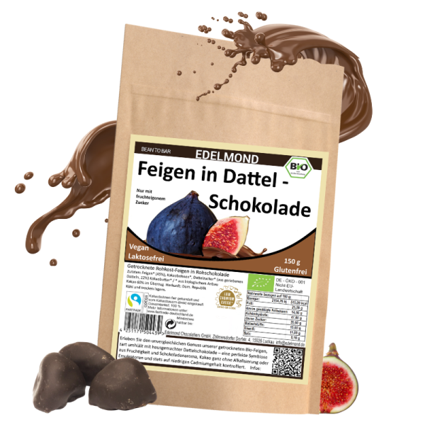 Feigen in Dattel-Roh-Schokolade, Bio & Fair