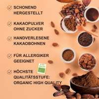 Bio Kakaopulver geröstet, alkalisiert 500g