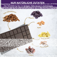 Pflaume-Apfel-Schokolade. Bio nur fruchteigener Zucker