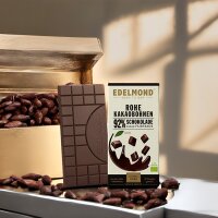 Rohe 92% Schokolade. Langzeitgef&uuml;hrt Bio, Fairtrade