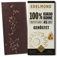 100%-Kakaobohnen Tafel. Ger&ouml;stet. Bio &amp; Fair