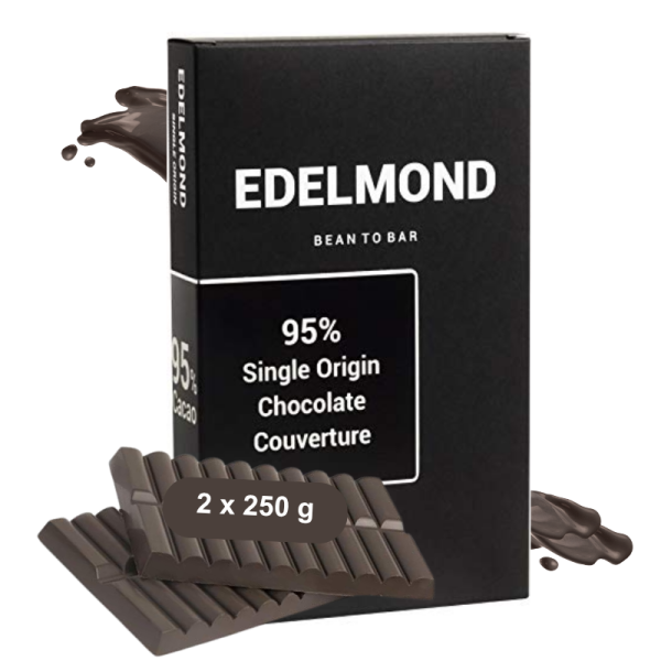 Edel-Kuvertüre 95% Kakaoanteil. 1/2 kg Bio & Fair