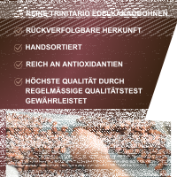 Kakaobohnen Roh, mit Schale, Bio + Fair