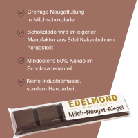 Nuss-Nougat Milchschokolanden-Riegel, Bio