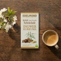 Ingwer-Kurkuma Roh Schokolade; Nur Frucht Bio & Fair
