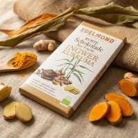 Ingwer-Kurkuma Roh Schokolade; Nur Frucht Bio & Fair