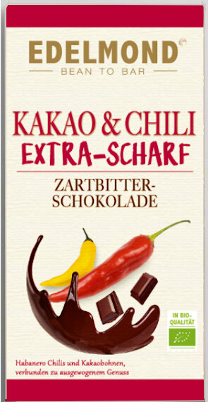 Chili Zartbitter Schokolade Extra Scharf Bio