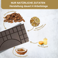 Milchschokolade mit Rohkostorange, Bio/Fair