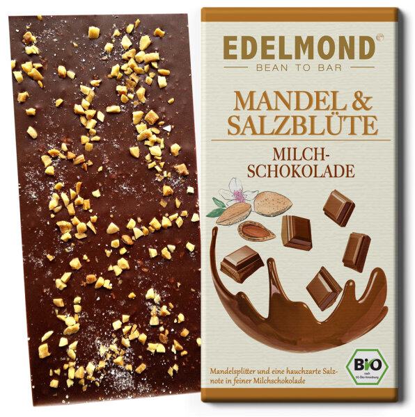 Mandel & Salzblüte Edel-Milchschoko, Bio+Fair