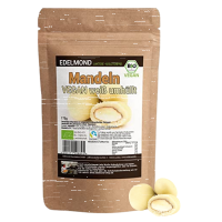 Weiß umhüllte Mandel. VEGAN & BIO