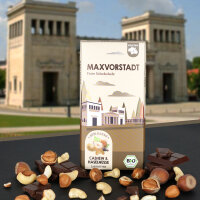 Maxvorstadt Nibs, Cashew &amp; Haselnuss Schokolade, Bio &amp; Fair Trade