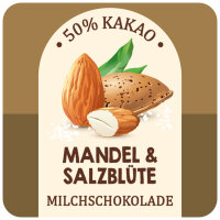 Au-Haidhausen Mandel &amp; Salzbl&uuml;te Schokolade. Bio &amp; Fair Trade