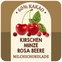 Moosach Kirsche, Minze, Beerenpfeffer Schokolade Bio &amp; Fair Trade