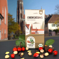 Obergiesing Pistazie &amp; Hagebutte Schokolade. Bio &amp; Fair trade