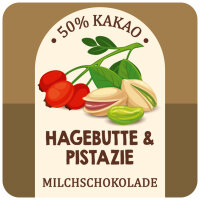 Obergiesing Pistazie &amp; Hagebutte Schokolade. Bio &amp; Fair trade