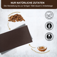 Kakaobohnen Stücke in 100 % Schokolade. BEAN TO...