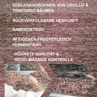 Frische Edel Kakaonibs. Roh, Bio + Fair