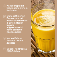 Weiße Trinkschokolade Goldenes Kurkuma, Bio