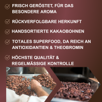 Frisch ger&ouml;stete Bio Kakaonibs 200 g