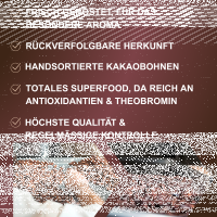 Frische Kakaonibs. ger&ouml;steter Edelkakao. Bio + Fair 200 g