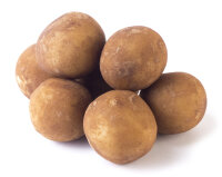 Marzipankartoffeln mit Honig, gerollt in Kakaopulver, Bio