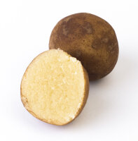 Marzipankartoffeln mit Honig, gerollt in Kakaopulver, Bio