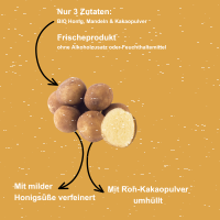 Marzipankartoffeln mit Honig in Kakaopulver, Bio