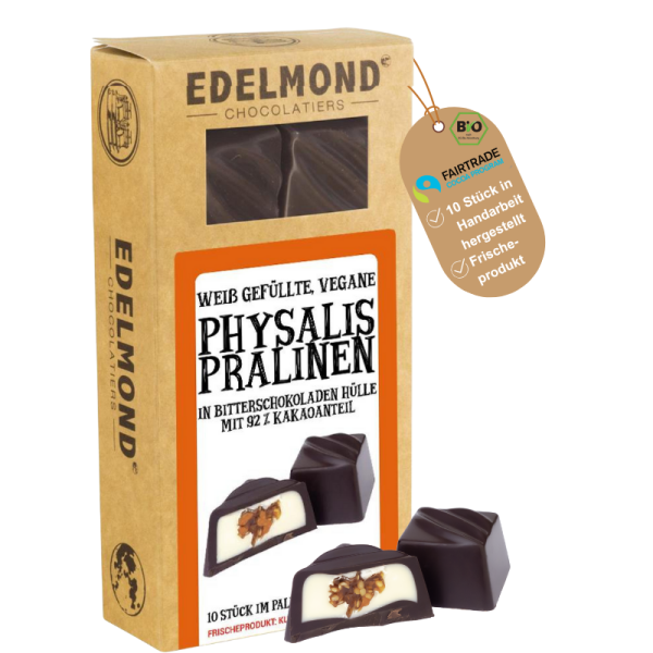 10 Physalis Pralinen weiß vegan gefüllt Bio 110g