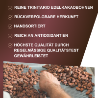 Kakaobohnen Roh mit Schale, 2 kg Vorrat