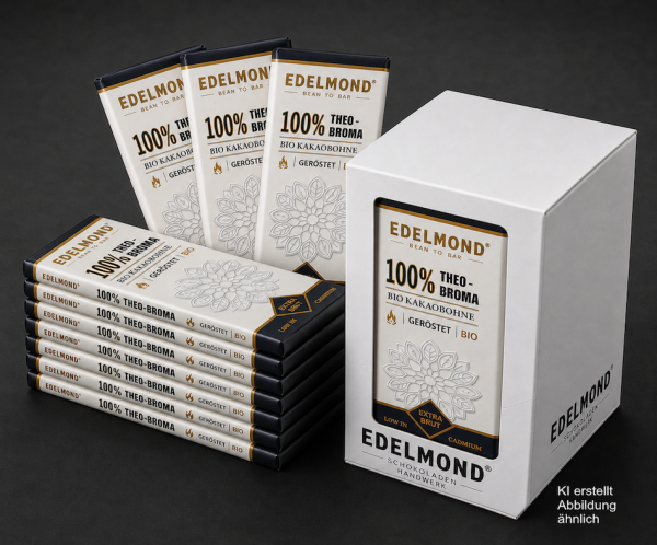 12 Tafeln 100 geröstet. Röstprofil Bio Theobroma Cacao