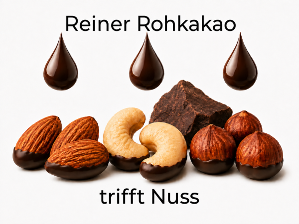 Nüsse in 100 % Kakao | ohne Zuckerzusatz / Auswahl