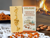 Geröstete Mandel & Sanddorn, Weiße Schokolade, Bio+Fair