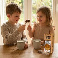 Schokolade am L&ouml;ffel. 7 x Vollmilch Bio &amp; Fair