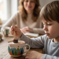 Schokolade am L&ouml;ffel. 7 x Vollmilch Bio &amp; Fair