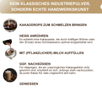 Trinkschokolade 100% Kakaobohne. Bio Drops