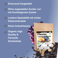 Pflaumen in Dattelschokolade, Roh, Bio 150g
