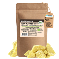 Rohe Kakaobutter, nicht desodoriert, Bio - 450g