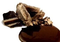 Schwarze Kakaobutter. 175g rohe Bio Zutat