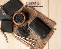 Schwarze Kakaobutter. 175g rohe Bio Zutat