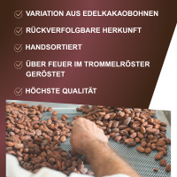3 Kakaobohnen Bio Mix geröstet, kandiert & schokoliert