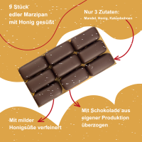 Honig-Marzipan in 100% Schokolade, Bio