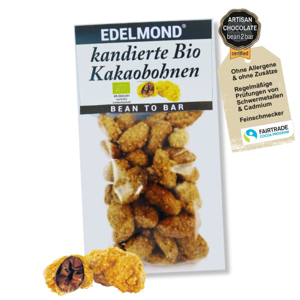 Kandierte Bio Kakaobohnen 90 g