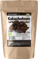 Kakaobohnen in Edelbitter Schokolade; Bio & Fair 200g